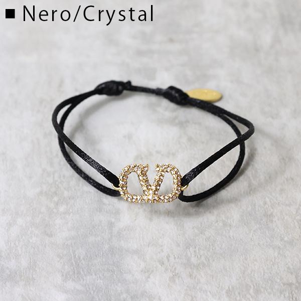 VALENTINO ヴァレンティノ Vlog Signature cotton swarovski bracelet ブレスレット アクセサリー レディース 4W2 J0F81 YABの画像