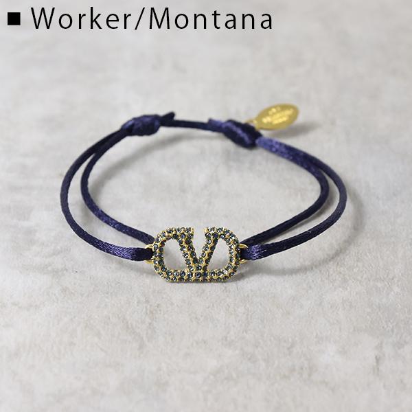VALENTINO ヴァレンティノ Vlog Signature cotton swarovski bracelet ブレスレット アクセサリー レディース 4W2 J0F81 YABの画像