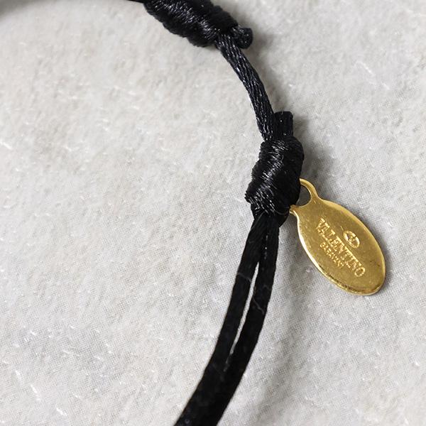 VALENTINO ヴァレンティノ Vlog Signature cotton swarovski bracelet ブレスレット アクセサリー レディース 4W2 J0F81 YABの画像
