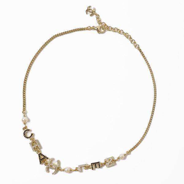 CHANEL（シャネル） CHANEL Logo Rhinestone Necklace ネックレス