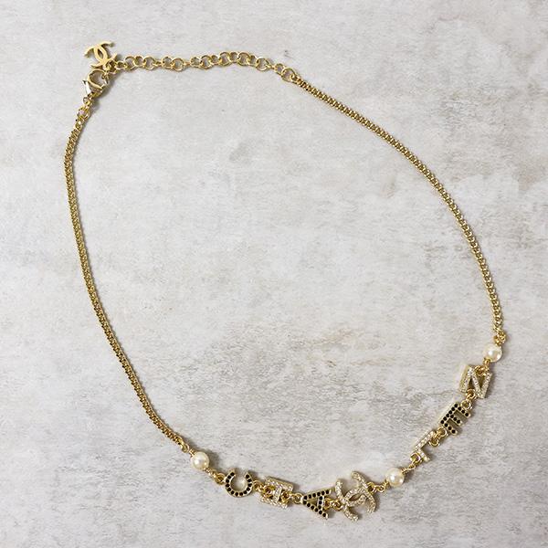 CHANEL（シャネル） CHANEL Logo Rhinestone Necklace ネックレス