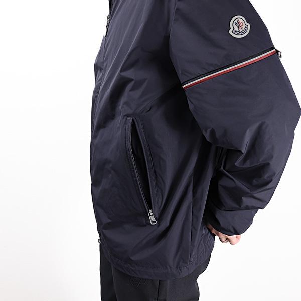 【美品】MONCLER ネイビー フード付きバルーンジャケット　ブルゾン MONCLER モンクレール アウター ナイロンジャケット レディース