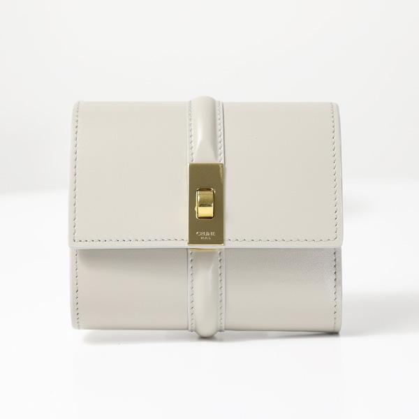 CELINE 三つ折り財布 ホワイト/ゴールド CELINE 三つ折り財布 ホワイト/ゴールド