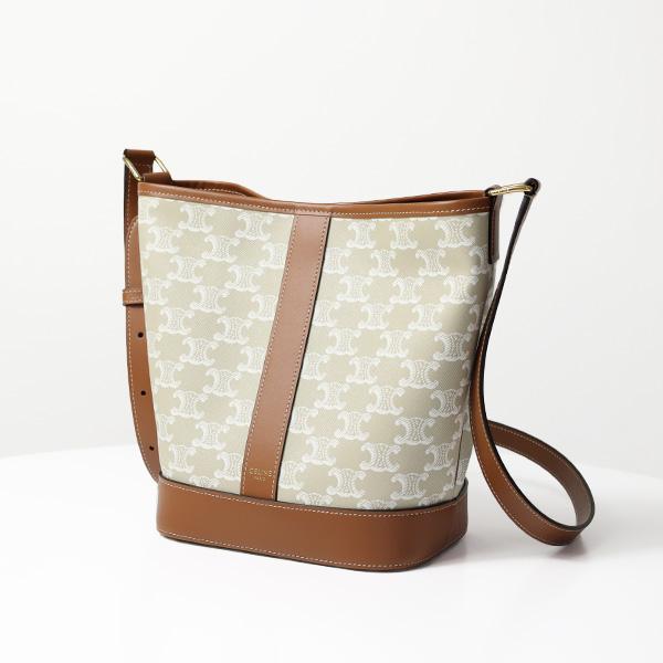 CELINE（セリーヌ） SMALL BUCKET IN TRIOMPHE CANVAS SHOULDER BAG