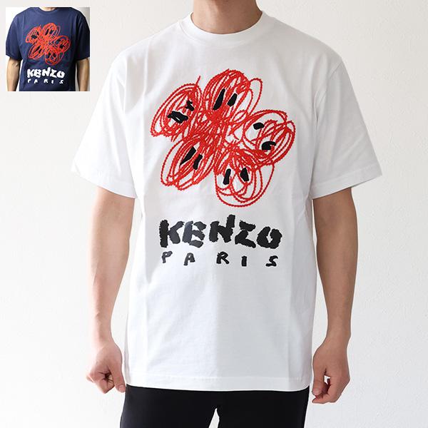 KENZO（ケンゾー） KENZO DRAWN VARSITY EMBROIDERED ボケフラワー T
