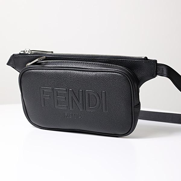 FENDI フェンディ FENDI ROMA Belt Bag ベルトバッグ ボディバッグ クロスボディバッグ 鞄 ロゴ レザー 本革 エレガント メンズ 7VA605 AMACの画像