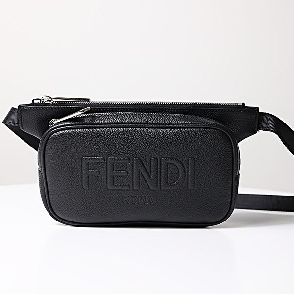 FENDI フェンディ FENDI ROMA Belt Bag ベルトバッグ ボディバッグ クロスボディバッグ 鞄 ロゴ レザー 本革 エレガント メンズ 7VA605 AMACの画像