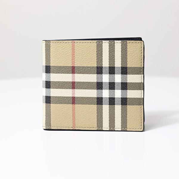 Burberry バーバリー Check Bi-Fold Wallet 二つ折り財布 折りたたみ財布 コンパクト 小銭入れあり バーバリーチェック メンズ 8084169 A7026の画像