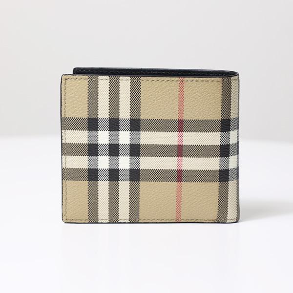 Burberry バーバリー Check Bi-Fold Wallet 二つ折り財布 折りたたみ財布 コンパクト 小銭入れあり バーバリーチェック メンズ 8084169 A7026の画像