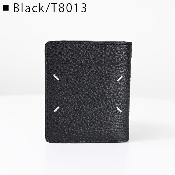 Maison Margiela メゾン マルジェラ Leather Flap Wallet 二つ折り財布 ミニ財布 小銭入れあり コンパクト レザー ロゴ メンズ SA1UI0023 P4455 T6313の画像