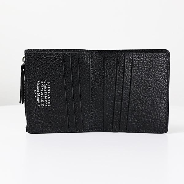 Maison Margiela メゾン マルジェラ Leather Flap Wallet 二つ折り財布 ミニ財布 小銭入れあり コンパクト レザー ロゴ メンズ SA1UI0023 P4455 T6313の画像