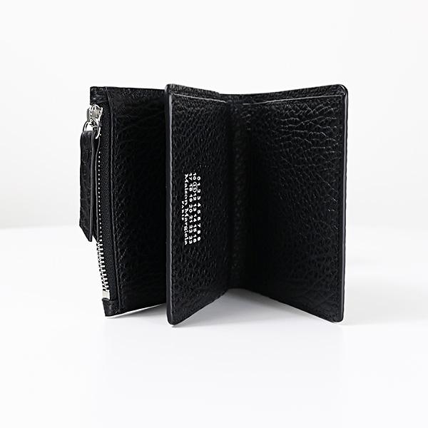 Maison Margiela メゾン マルジェラ Leather Flap Wallet 二つ折り財布 ミニ財布 小銭入れあり コンパクト レザー ロゴ メンズ SA1UI0023 P4455 T6313の画像