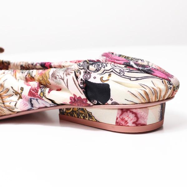 Salvatore Ferragamo サルヴァトーレフェラガモ Botanical Ribbon Pumps ボタニカル リボン パンプス ポインテッドトゥ ローヒール 花柄 736617｜lag-onlinestore｜10