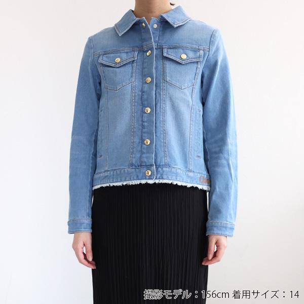 Chloe クロエ Denim Jacket デニムジャケット ジャケット 長袖 コットン ショート丈 ロゴ刺繍 キッズ 女の子 大人もOK C20117｜lag-onlinestore｜02