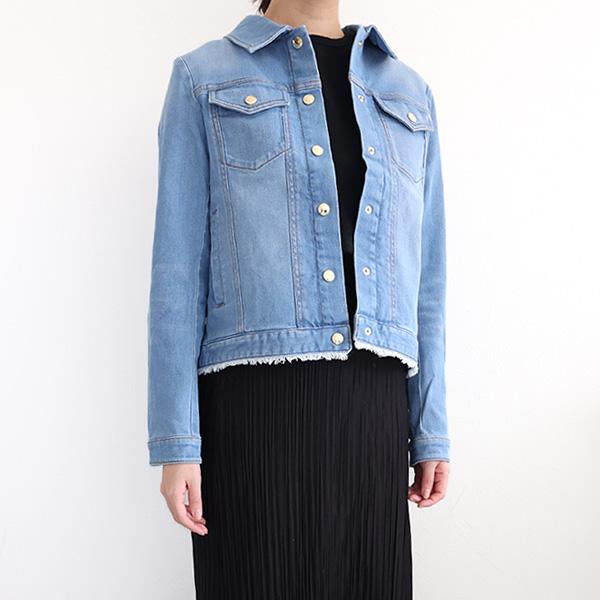 Chloe クロエ Denim Jacket デニムジャケット ジャケット 長袖 コットン ショート丈 ロゴ刺繍 キッズ 女の子 大人もOK C20117｜lag-onlinestore｜03