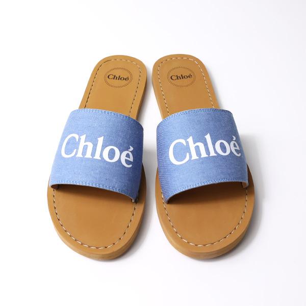 Chloe クロエ WOODY Sliders スライドサンダル サンダル ミュール フラットシューズ ローヒール デニム キッズ 女の子 大人もOK C20185｜lag-onlinestore｜02