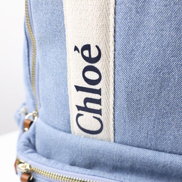 Chloe クロエ Logo Backpack バックパック リュックサック 鞄 A4対応 通勤 通学 デニム コットン ロゴ キッズ 女の子 大人もOK C20044｜lag-onlinestore｜07