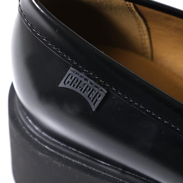 Camper MILAH ブラックレザー ローファー厚底 Milah Black Formal Shoes for Women - Spring/Summer