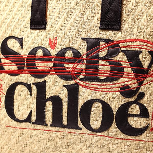 See by Chloe シーバイクロエ SEE BY BYE Tote Bag トートバッグ ハンドバッグ ショルダーバッグ 鞄 2way 編み込み ロゴ刺繍 レディース CHS24USC34 E25_6