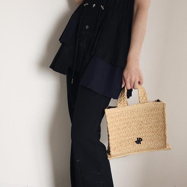 新品未使用！Patou ラフィアバッグスモール Patou パトゥ Small Rafia Tote Bag かごバッグ トートバッグ