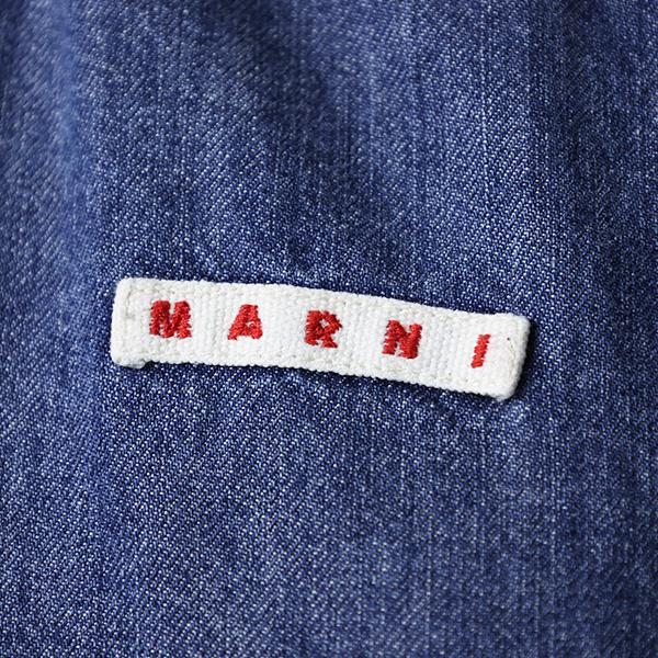 MARNI マルニ Denim Dress デニムワンピース ラッフル付き 半袖