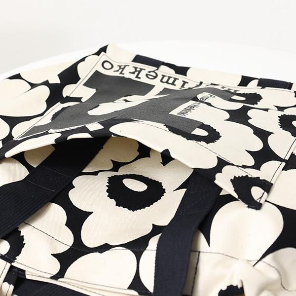 marimekko マリメッコ Mono CityTote Unikko 908 COTT BLK トートバッグ ショルダーバッグ 鞄 2way A4サイズ収納可 通勤 通学 ウニッコ 092196の画像