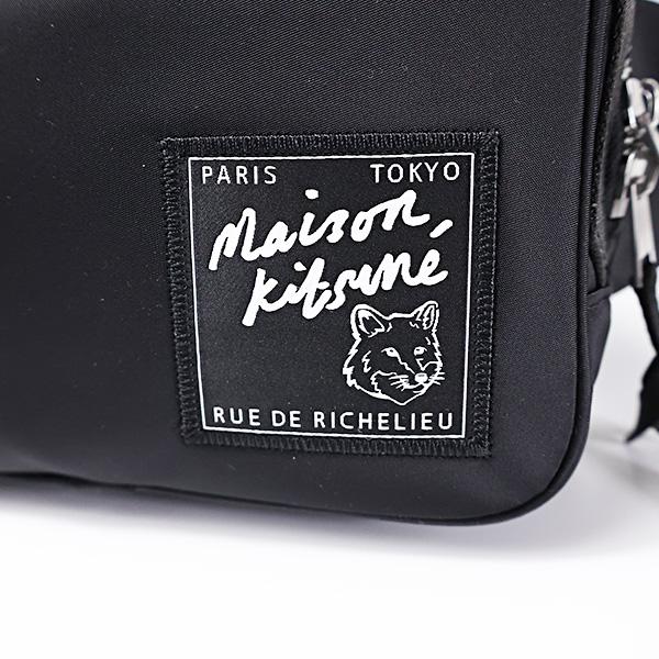 メゾンキツネ　ボディーバッグ　ブラック 中古・古着通販】maison kitsune (メゾンキツネ) ボディバッグ
