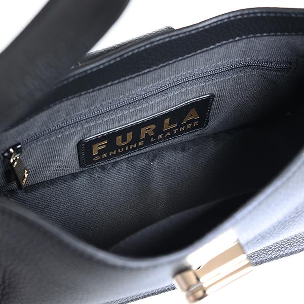 S221　FURLA 　フルラ　レザーハンドバッグ　ブラック FURLA（フルラ） バッグ レディース FURLA 2WAY ハンドバッグ