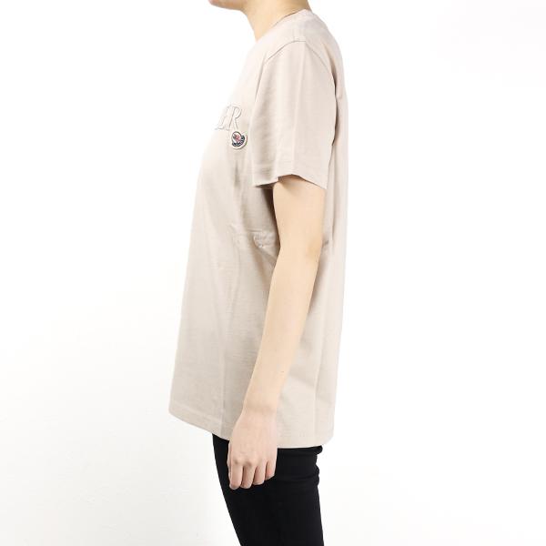 MONCLER モンクレール Logo T-Shirts Tシャツ トップス 半袖 クルーネック レギュラーフィット コットン ロゴ刺繍 レディース 8C00006 829HPの画像