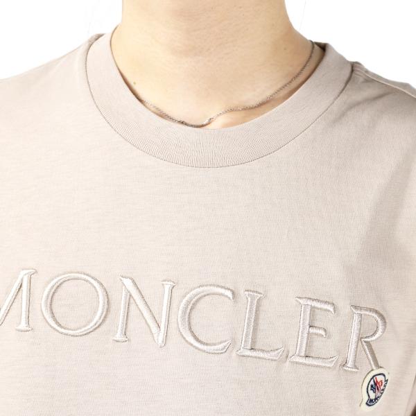 MONCLER モンクレール Logo T-Shirts Tシャツ トップス 半袖 クルーネック レギュラーフィット コットン ロゴ刺繍 レディース 8C00006 829HPの画像