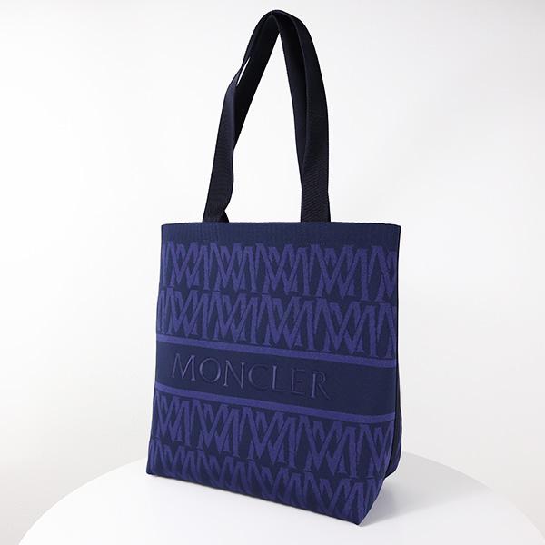 MONCLER モンクレール Knit Tote Bag ニット トートバッグ 鞄 大容量 A4サイズ収納可能 ロゴ刺繍 メンズ レディース ユニセックス 5D00010 M4078の画像