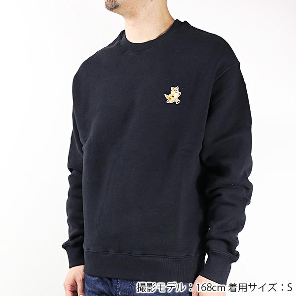 Maison Kitsune メゾンキツネ Speedy Fox Patch Comfort Sweatshirts スウェットシャツ トレーナー 長袖 裏起毛 フォックスパッチ コットン MM00313KM0307