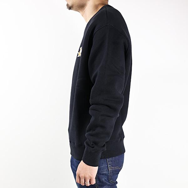 Maison Kitsune メゾンキツネ Speedy Fox Patch Comfort Sweatshirts スウェットシャツ トレーナー 長袖 裏起毛 フォックスパッチ コットン MM00313KM0307