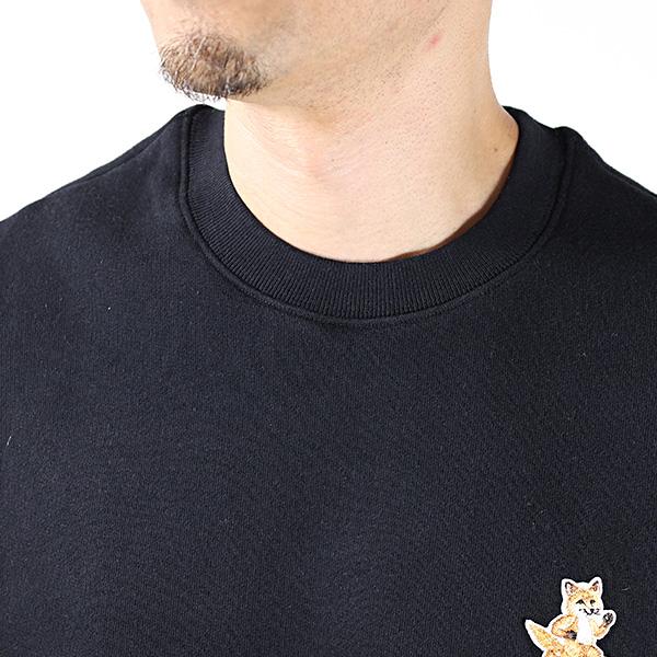 Maison Kitsune メゾンキツネ Speedy Fox Patch Comfort Sweatshirts スウェットシャツ トレーナー 長袖 裏起毛 フォックスパッチ コットン MM00313KM0307