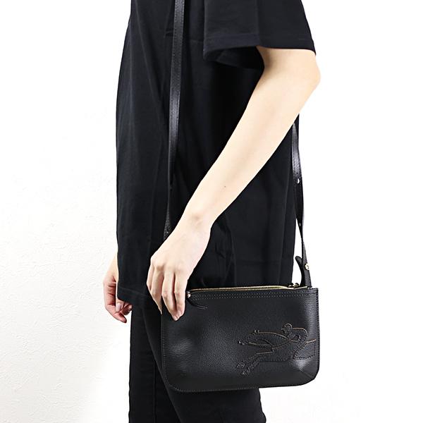 ロンシャン ワンショルダーバッグ 2way レザー ブラック LONGCHAMP（ロンシャン） Shop It ショルダーバッグ クロスボディ