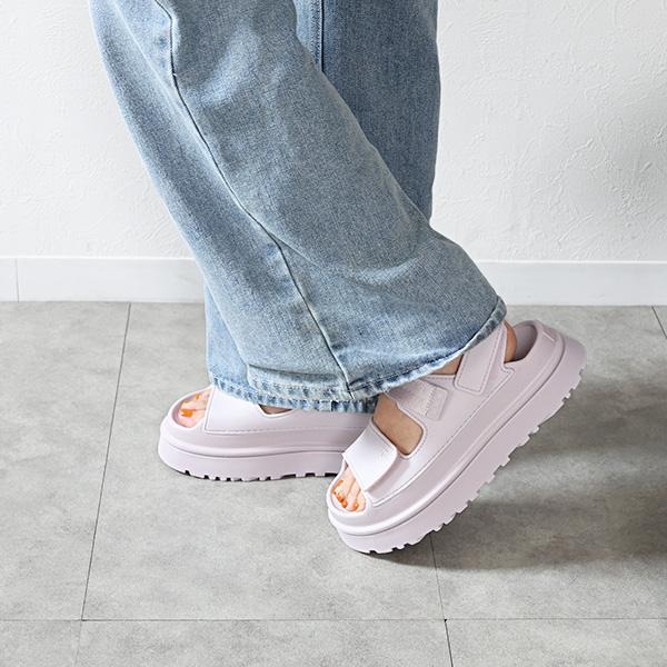 UGG アグ GoldenGlow Sandals ゴールデングロウ ストラップサンダル サンダル 靴 プラットフォーム 厚底 ロゴ レディース 1152685の画像