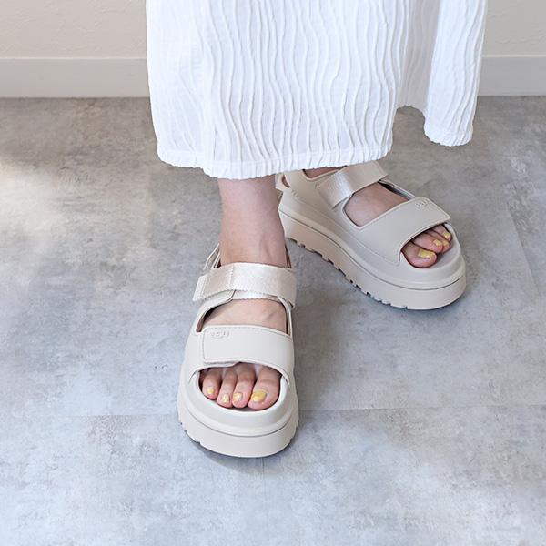 UGG アグ GoldenGlow Sandals ゴールデングロウ ストラップサンダル サンダル 靴 プラットフォーム 厚底 ロゴ レディース 1152685の画像