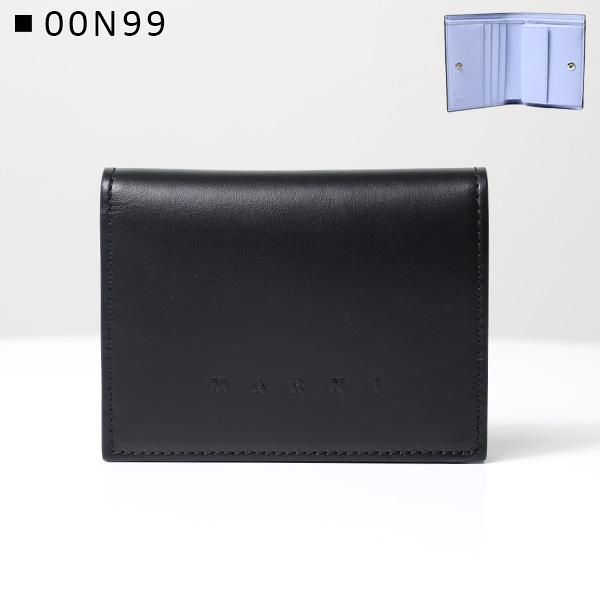 MARNI マルニ 財布 二つ折り 黒 ブラック マルニ MARNI MARNI 二つ折り財布 PFMOQ14Q10 P6533 レザー