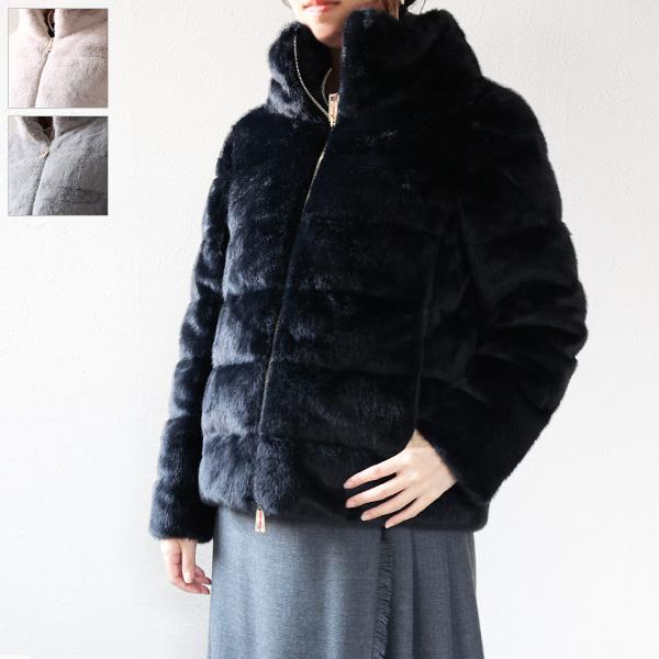 HERNO ヘルノ Eco Fur Down Jacket エコファー ダウンジャケット ダウン ジャケット アウター フードなし ショート丈 ...