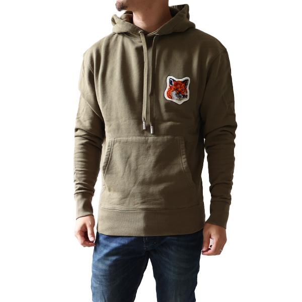 MAISON KITSUNE（メゾン キツネ） Large Velvet Fox Head Patch Hoodie