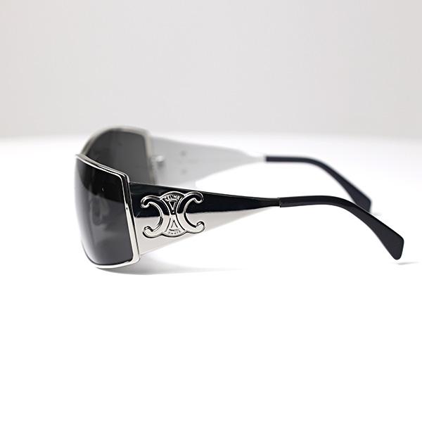 CELINE セリーヌ Triomphe Metal Racer Sunglasses トリオンフ メタル レーサー サングラス マスクフレーム UVカット ロゴ メンズ 4S289CMLBの画像