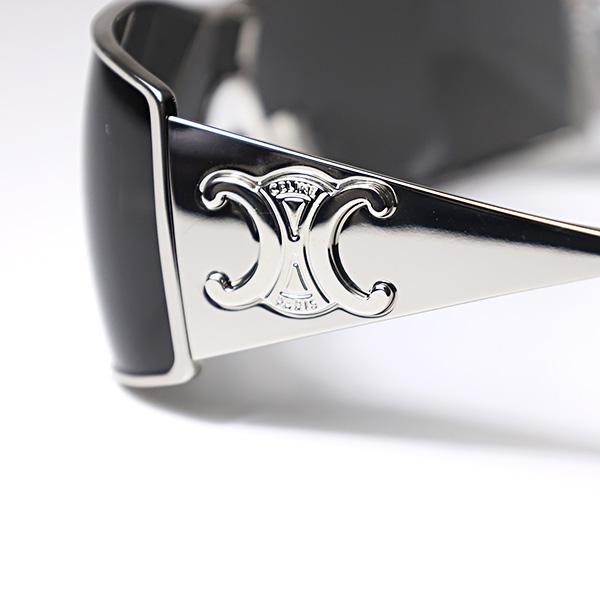 CELINE セリーヌ Triomphe Metal Racer Sunglasses トリオンフ メタル レーサー サングラス マスクフレーム UVカット ロゴ メンズ 4S289CMLBの画像