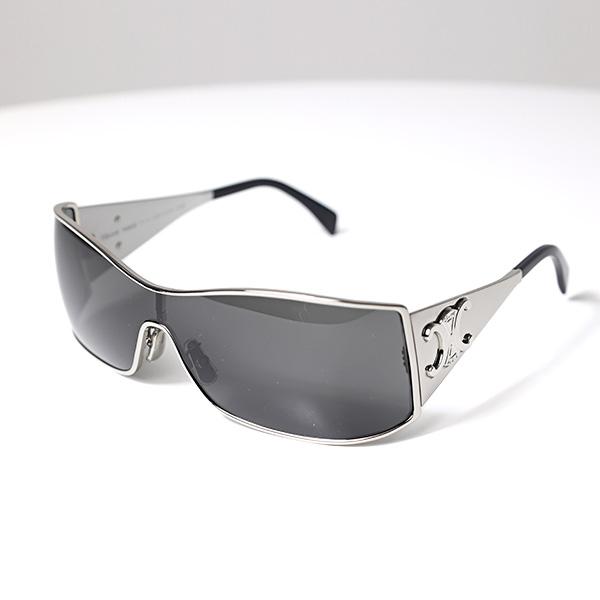 CELINE セリーヌ Triomphe Metal Racer Sunglasses トリオンフ メタル レーサー サングラス マスクフレーム UVカット ロゴ メンズ 4S289CMLBの画像