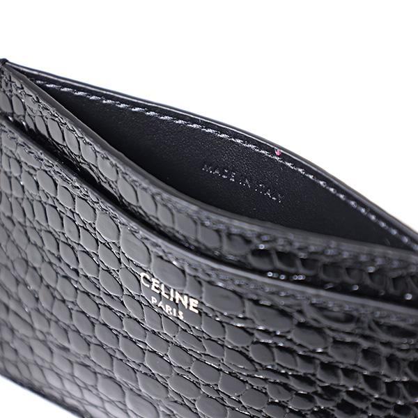 CELINE（セリーヌ） Crocodile Embossed Card Holder カードケース