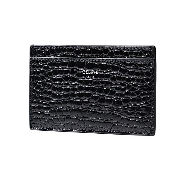 CELINE（セリーヌ） Crocodile Embossed Card Holder カードケース