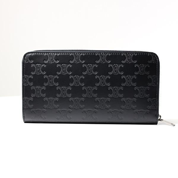 CELINE セリーヌ Triomphe Embossed Large Zipped Wallet 長財布 CELINE セリーヌ Triomphe Embossed Large Zipped Wallet 長財布