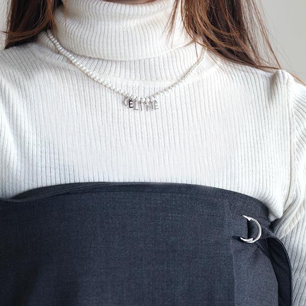 CELINE セリーヌ Grass Pearl Monochroms Necklace ネックレス CELINE セリーヌ Grass Pearl Monochroms Necklace ネックレス