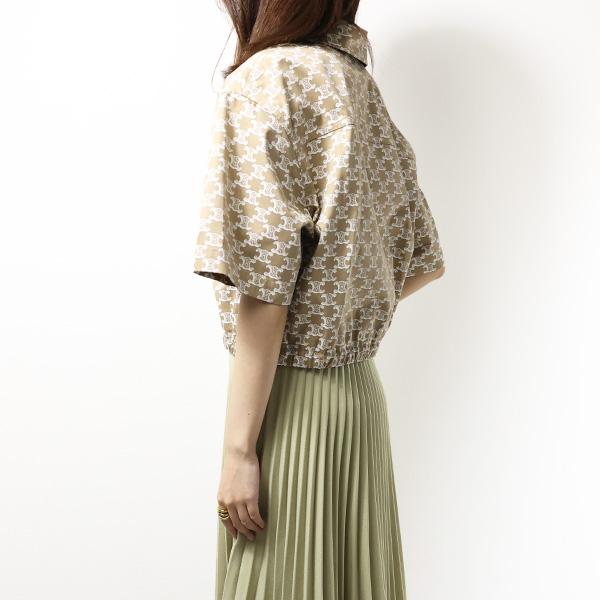 CELINE セリーヌ Triomphe Cropped Shirts クロップドシャツ