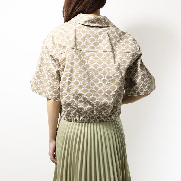 CELINE セリーヌ Triomphe Cropped Shirts クロップドシャツ