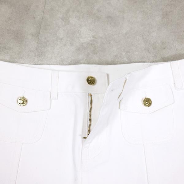CELINE（セリーヌ） White Wash Denim Mini Skirt ミニスカート デニム